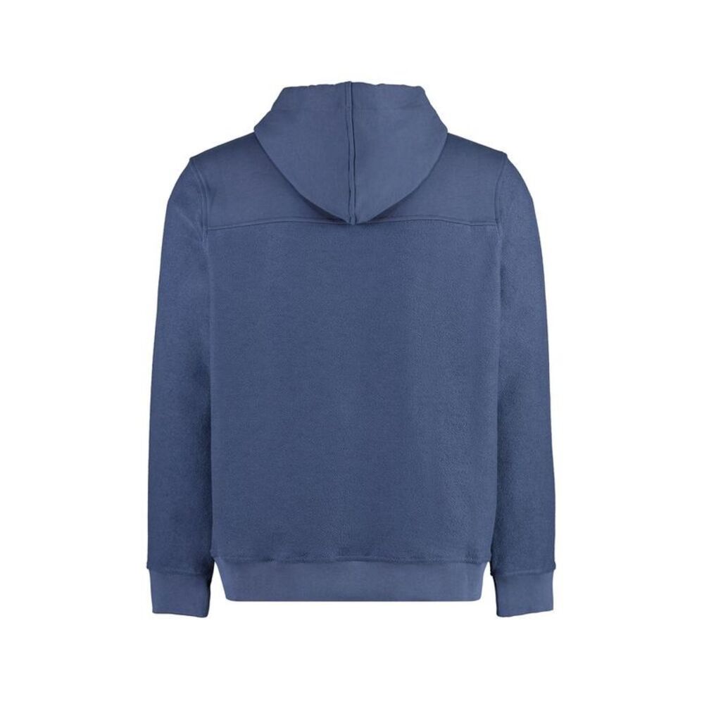 K-WAY Men's Long-Sleeve Textured Hoodie Men BLUE T-Shirts